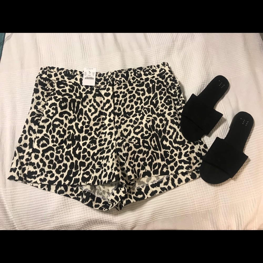 Last price drop!!! NWT J Crew Cheetah Shorts